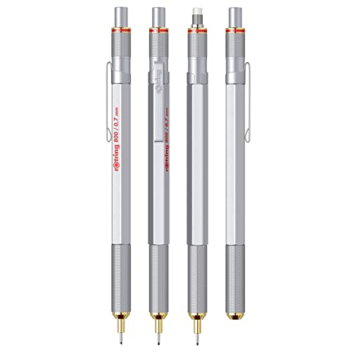 rOtring 800 Mechanical Pencil   0.7 mm   Silver Metal Barrel