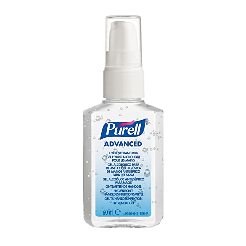 PURELL ADVANCED HAND SANITISER GEL 60mL, Portable Pump Bottle. Hand Sanitizer Gel kill 99.99% of most common germs. 70% alcohol formulation with moisturisers