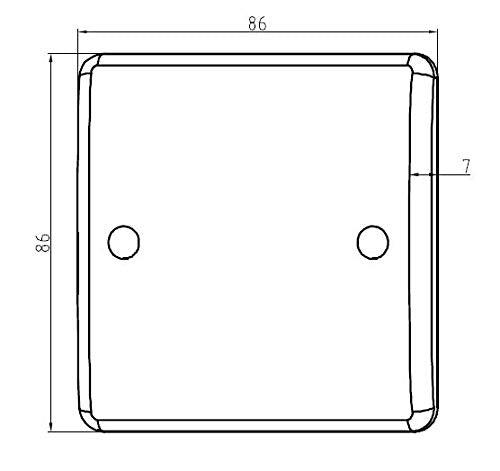 Knightsbridge CU8350 Curved Edge 1 Gang Blanking Plate, White