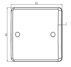 Knightsbridge CU8350 Curved Edge 1 Gang Blanking Plate, White