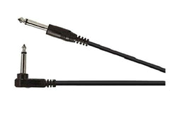 electrosmart 3 Meter 6.35mm ¼ Inch Mono Jack Plug to 90 Degree Right Angled Plug Guitar Cable