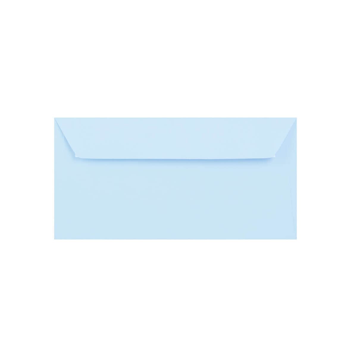 DL Coloured Envelopes for Greeting Cards Wedding Invitations & Crafts (110x220mm) Pack of 100 (Light Blue Peel & Seal)