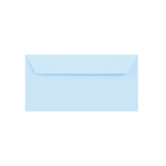 DL Coloured Envelopes for Greeting Cards Wedding Invitations & Crafts (110x220mm) Pack of 100 (Light Blue Peel & Seal)