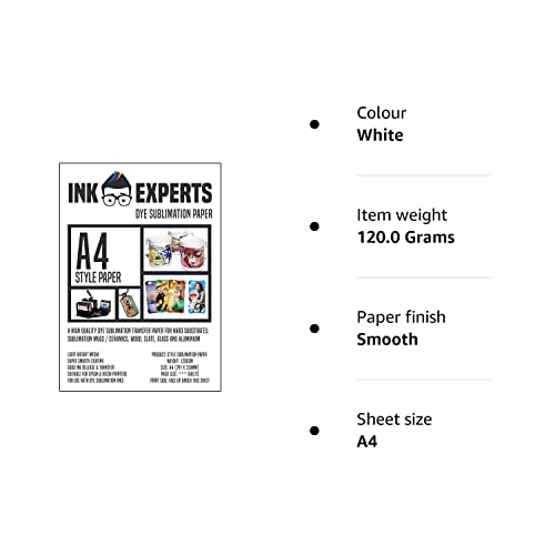 Ink Experts Style A4 Sublimation Paper 120gsm (100 Sheets)