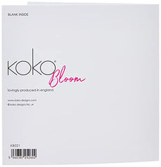 Piccadilly Greetings Luxury Beautiful Contemporary Bloom Thank You Card - 160 mm sq - Koko Designs, KB021, pink grey beige