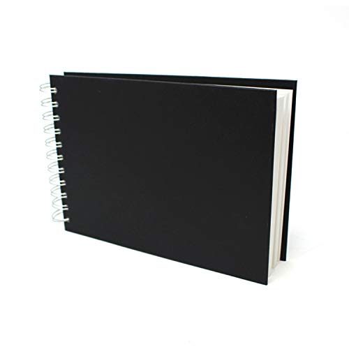 Artway Studio - Spiral Bound A5 Sketchbook - Landscape - 96 Sides (48 Pages) of 170gsm Cartridge Paper - Hardback