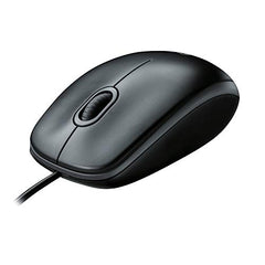 Logitech B100 Wired USB Mouse, 3-Buttons, Optical Tracking, Ambidextrous PC / Mac / Laptop - Black