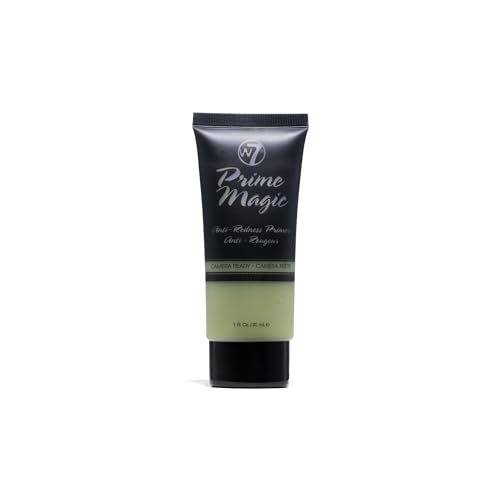 W7 Prime Magic Anti-Redness Face Primer - Green Colour Correcting Face Priming Formula - Vegan Makeup