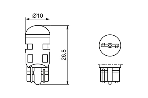 Bosch -W5W (- 501) LED Retrofit Car Light Bulbs - 12 V 1 W W2,1x9,5d - 2 Bulbs