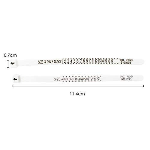 TRIXES Ring Sizer - Adjustable Finger - UK and US Sizes Measure Gauge - Custom and New Rings Jewellers