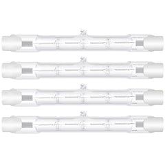 XBOCMY 4 Pack R7s Halogen Bulb 118mm 200W Dimmable 230V 3100lm 2700k Warm White Energy Saving Tungsten Linear Bulbs Floodlight J118 Security Light Bulb