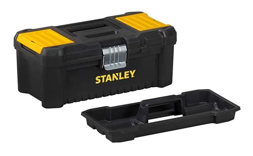 Stanley STST1-75515 Low Essential Tool Box, Black/Yellow, 12.5-Inch