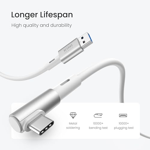 KIWI design Link Cable 5M Compatible with Quest 3/Quest 2/Pro/Pico 4 Accessories VR Headset, High Speed USB 3.0 Data Transfer USB C Cable