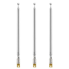 VooGenzek 3 PCS 75cm 7 Section Replacement Telescopic Aerial Antenna, DAB FM Antenna Replacement, Portable Radio Antenna, for DAB AM/FM Stereo Reception