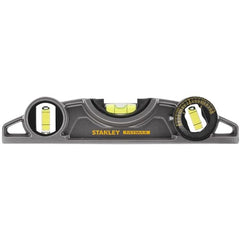 STANLEY FATMAX XTREME Torpedo Level Heavy Duty Aluminium Body and Magnetic Base Including 3 Reversible Vials 0-43-609, Grey/White, 25cm