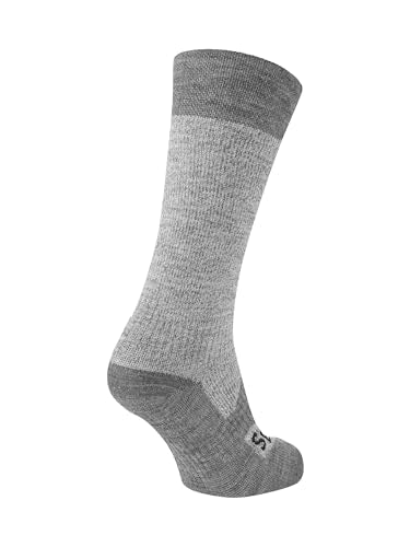 SEALSKINZ Mens Walking Thin Mid Socks, Grey/Grey Marl, L EU