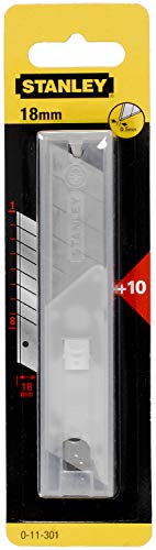 Stanley Snap Off Blades, 10 per Package, 18MM, 0 11 301