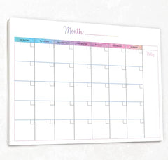 Monthly Planner Pad with 50 Tear Off Pages Notes Section, Undated Desk Calendar Personal Organiser, for Work, School, Meal, and Fitness Planning (Pink)