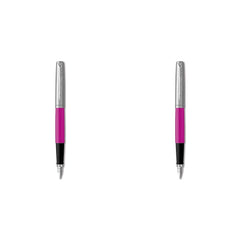 PARKER Jotter Originals Fountain Pen, Classic Magenta Finish, Medium Nib, Blue & Black Ink (Pack of 2)