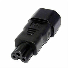 IEC 320 Adapter 3 Poles Socket C14 to Cloverleaf Plug Micky C5 Straight Extension Power Adapter