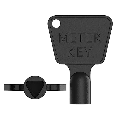 ONESTOPDIY.COM 2 x Triangular Electric Utility Meter Box Key Black Plastic (Pack of 2 Keys)