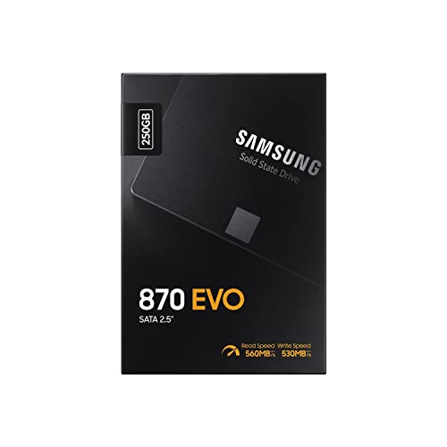 Samsung SSD 870 EVO, 250 GB, Form Factor 2.5 Inch, Intelligent Turbo Write, Magician 6 Software