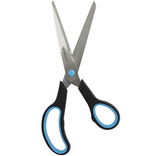 Westcott 10 inch Easy Grip Soft Grip Scissor - Black/Blue