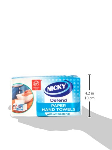 Nicky Defend Hand Paper Towel - 1 Pack With 100 2-ply Paper Hand Towels, Soft And Resistant, 100% Pure Biodegradable Cellulose Paper