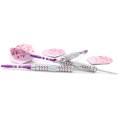 CUESOUL Pink Ladies 23 Grams Steel Tip Darts with 2 Different Sets Aluminum Shafts (C.FB.DHOL-F1206)