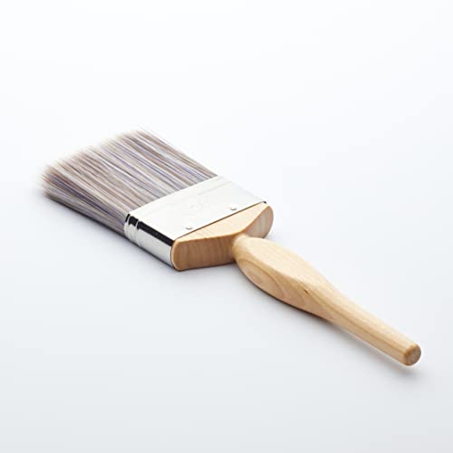 Fit For The Job 2.5 inch Diamond DIY Paint Brush For A Smooth Finish Painting with Emulsion, Gloss and Satin Paints on Walls, Ceilings, Furniture, Wood & Metal, 2.5 inches 63mm