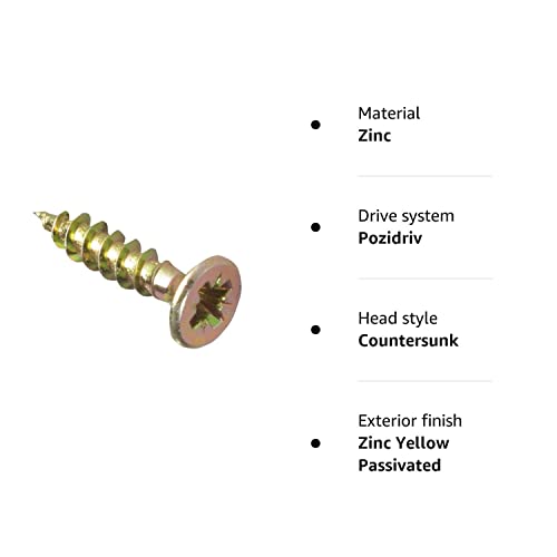 ForgeFix Multi-Purpose Single Thread Screws   4.5 x 25mm   Zinc Yellow Passivated   Box 200