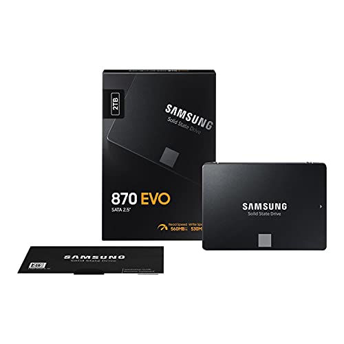 Samsung SSD 870 EVO, 2 TB, Form Factor 2.5 Inch, Intelligent Turbo Write, Magician 6 Software, Black