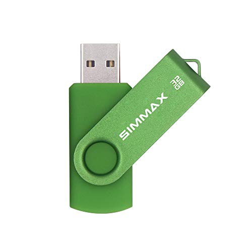 SIMMAX 32GB USB Flash Drives 5 Pack 32GB Memory Stick Swivel Design Thumb Drive USB Stick (32GB Blue Green Black Red Purple)