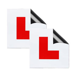 Extra Thick Magnetic L Plates for Cars UK (Pack of 2) – No Blow-off, Easy to Apply, No Paint Scratches – Fully Magnetic L Plates for Learner Drivers, and Durable, Fully Magnetic L Plates, UK Approved