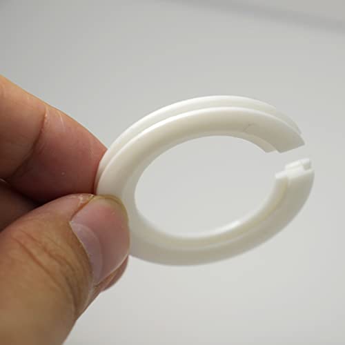 Casoter E27 to E14 Lamp Shade Ring Converter, White Plastic Replacement 42mm to 29mm Lampshade with Duplex Ring Fitting, 2 Pack