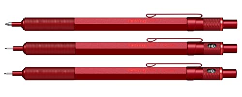 rOtring 600 Ballpoint Pen   Medium Point   Black Ink   Red Barrel   Refillable