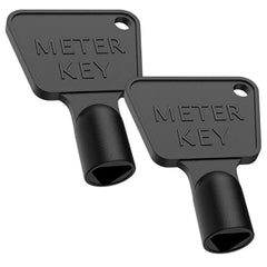 ONESTOPDIY.COM 2 x Triangular Electric Utility Meter Box Key Black Plastic (Pack of 2 Keys)