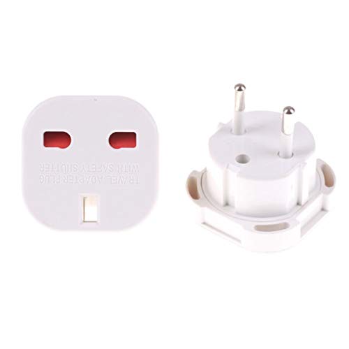 Travel Adapter Plug (UK TO EU, White)