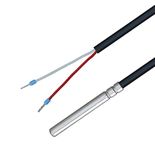 iOVEO 035HP01201 - PT100 - Temperature probe with PVC line up to 105°C, temperature sensor, memory sensor, 1 meter