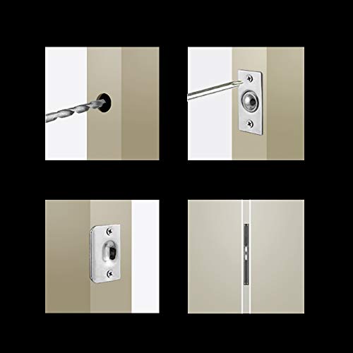 Mousike Closet Door Ball Catch,Stainless Steel Adjustable Ball Catch Door Hardware (8Pack)