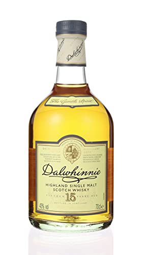 Dalwhinnie 15 Year Old Single Malt Scotch Whisky   43% vol   70cl   Highland Whisky   Smooth & Aromatic   Malty Sweet Flavours & Smoky Warmth   Scottish Whisky with Gift Box