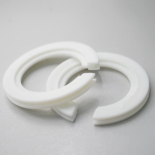 Casoter E27 to E14 Lamp Shade Ring Converter, White Plastic Replacement 42mm to 29mm Lampshade with Duplex Ring Fitting, 2 Pack