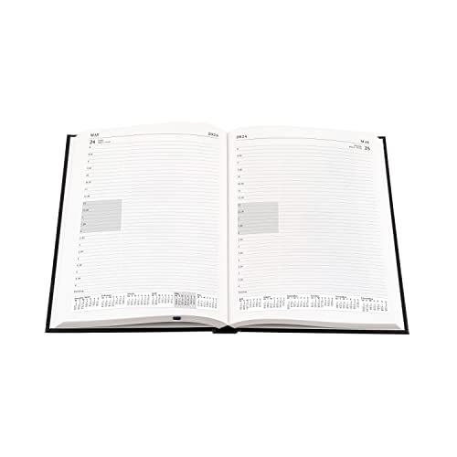 Collins Debden Collins Essential A4 Diary 2024 Daily Planner With Appointments - Eco Friendly, Recycled Paper, Fully Recyclable - Page A Day Diary - Business, Academic and Personal (Black)