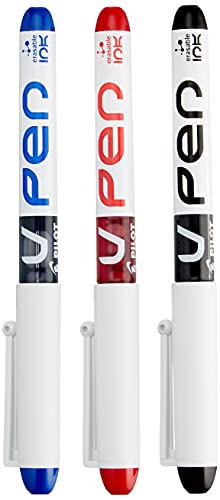 Pilot Vpen Disposable Fountain Pen - Black/Blue/Red (Pack of 3)