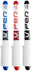 Pilot Vpen Disposable Fountain Pen - Black/Blue/Red (Pack of 3)