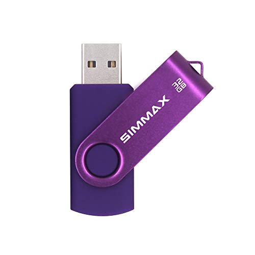 SIMMAX 32GB USB Flash Drives 5 Pack 32GB Memory Stick Swivel Design Thumb Drive USB Stick (32GB Blue Green Black Red Purple)