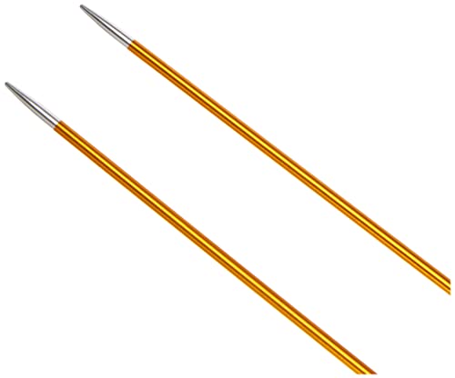 Knit Pro KP47262 Zing: Knitting Pins: Single Ended: 30cm x 2.25mm, 2.25mm Gold