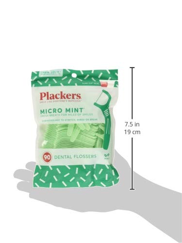 Plackers Dental Flossers Micro Mint - 90 Count