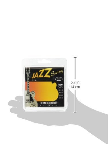 Thomastik Saiten für E-Gitarre Jazz Swing Series Nickel Flat Wound Satz JS110 Extra Light .010-.044w