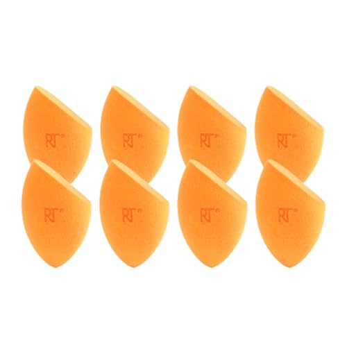 Real Techniques Miracle Complexion Beauty Sponge Makeup Blender Set, Orange, (Pack of 8)